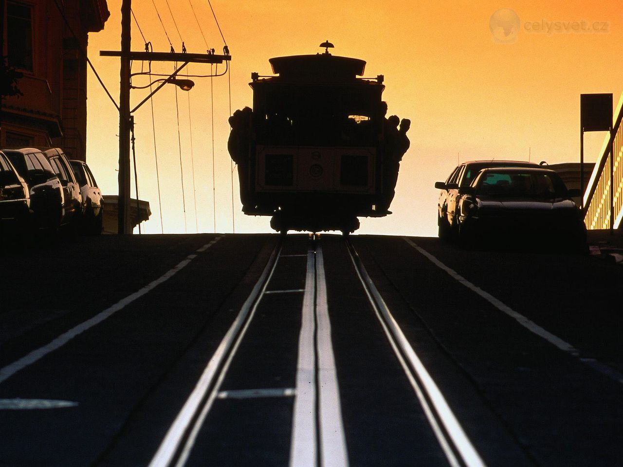 Foto: Cable Car On Washington Street, San Francisco, California