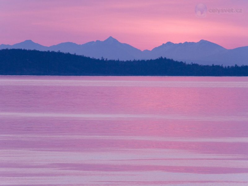 Foto:  Canadian Sunset, Haro Straight, Taken From San Juan Island, Washington